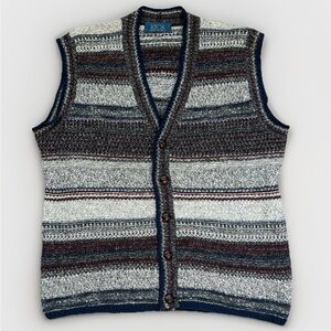 Men's Striped Knit Vest